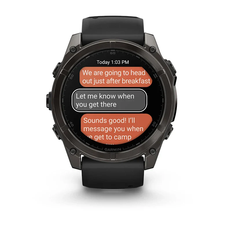 Fenix 8  51mm,  AMOLED, Sapphire, Carbon Gray DLC Titanium with Black/Pebble Gray Silicone Band, NA - Image 11