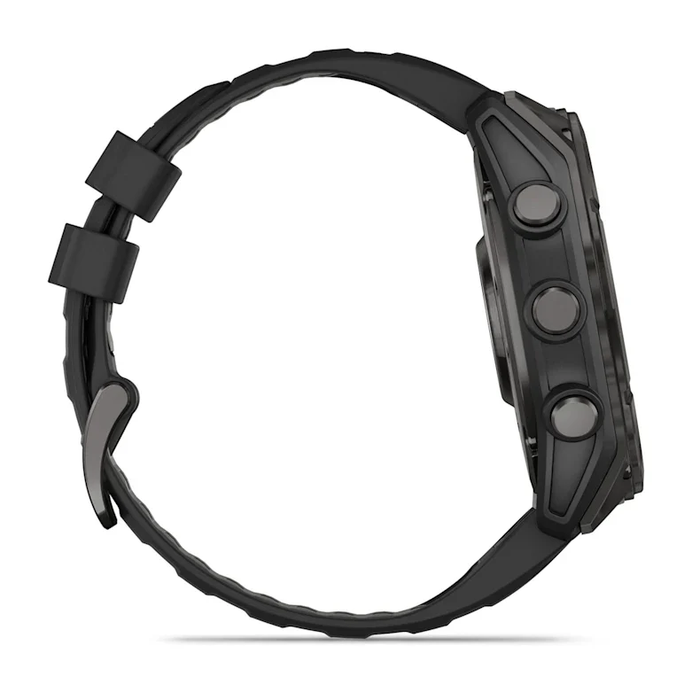 Fenix 8  51mm,  AMOLED, Sapphire, Carbon Gray DLC Titanium with Black/Pebble Gray Silicone Band, NA - Image 5