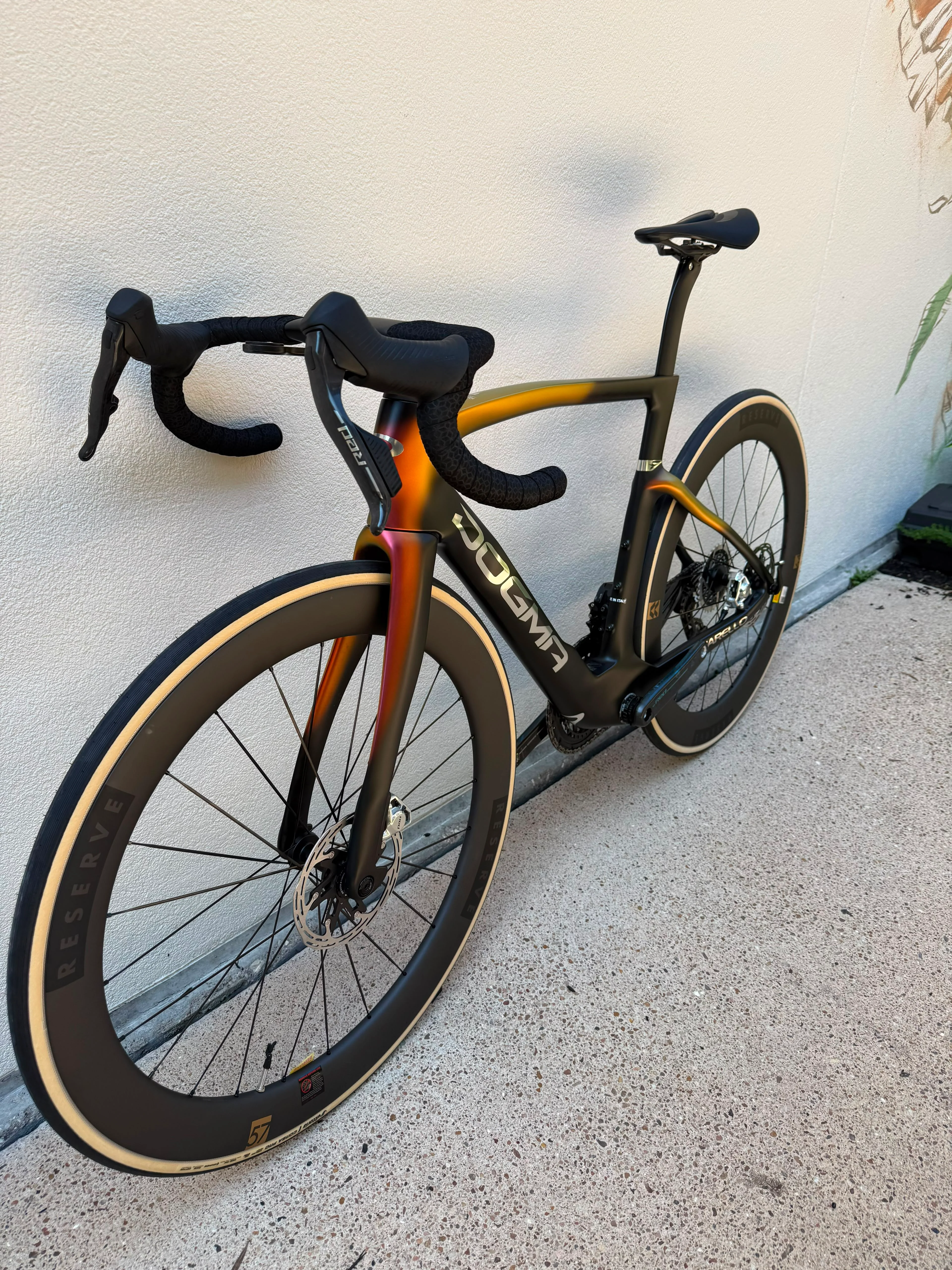 Pinarello Dogma F Luxter Gold Sram Red AXS Reserve 57/64 DT 180 hubs 53cm Pre-Owned - Image 6